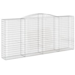 vidaXL Kaarevat kivikorit 6 kpl 400x50x180/200 cm galvanoitu rauta hinta ja tiedot | Aidat ja tarvikkeet | hobbyhall.fi