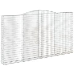 vidaXL Kaarevat kivikorit 5 kpl 400x30x220/240 cm galvanoitu rauta hinta ja tiedot | Aidat ja tarvikkeet | hobbyhall.fi