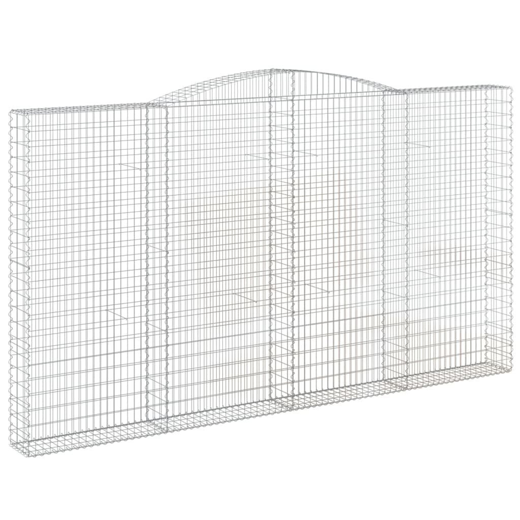 vidaXL Kaarevat kivikorit 5 kpl 400x30x220/240 cm galvanoitu rauta hinta ja tiedot | Aidat ja tarvikkeet | hobbyhall.fi