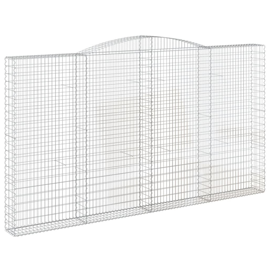 vidaXL Kaarevat kivikorit 6 kpl 400x30x220/240 cm galvanoitu rauta hinta ja tiedot | Aidat ja tarvikkeet | hobbyhall.fi