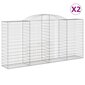 vidaXL Kaarevat kivikorit 2 kpl 300x50x140/160 cm galvanoitu rauta hinta ja tiedot | Aidat ja tarvikkeet | hobbyhall.fi