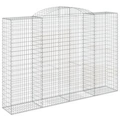 vidaXL Kaarevat kivikorit 2 kpl 300x50x200/220 cm galvanoitu rauta hinta ja tiedot | Aidat ja tarvikkeet | hobbyhall.fi