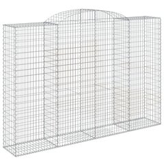 vidaXL Kaarevat kivikorit 3 kpl 300x50x200/220 cm galvanoitu rauta hinta ja tiedot | Aidat ja tarvikkeet | hobbyhall.fi