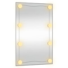 vidaXL Seinäpeili LED-valoilla 50x80 cm lasi suorakulmio hinta ja tiedot | Peilit | hobbyhall.fi