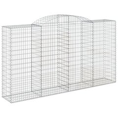 vidaXL Kaarevat kivikorit 6 kpl 300x50x160/180 cm galvanoitu rauta hinta ja tiedot | Aidat ja tarvikkeet | hobbyhall.fi