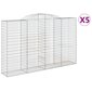 vidaXL Kaarevat kivikorit 5 kpl 300x50x180/200 cm galvanoitu rauta hinta ja tiedot | Aidat ja tarvikkeet | hobbyhall.fi