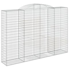 vidaXL Kaarevat kivikorit 4 kpl 300x50x200/220 cm galvanoitu rauta hinta ja tiedot | Aidat ja tarvikkeet | hobbyhall.fi