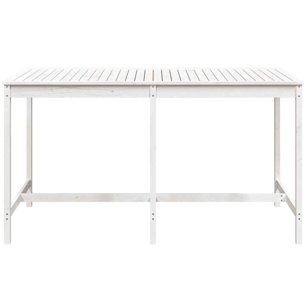 vidaXL Puutarhapöytä valkoinen 203,5x90x110 cm täysi mänty hinta ja tiedot | Puutarhapöydät | hobbyhall.fi
