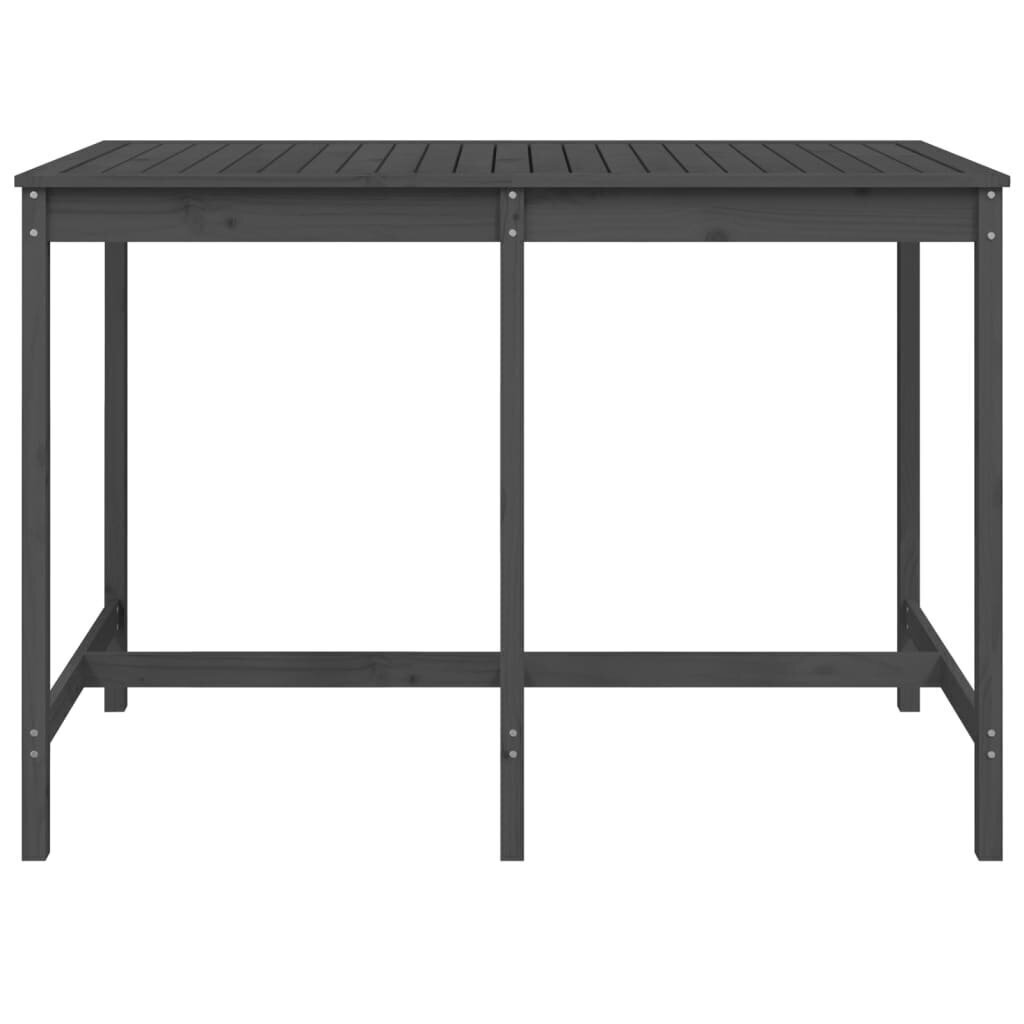 vidaXL Puutarhapöytä harmaa 159,5x82,5x110 cm täysi mänty hinta ja tiedot | Puutarhapöydät | hobbyhall.fi