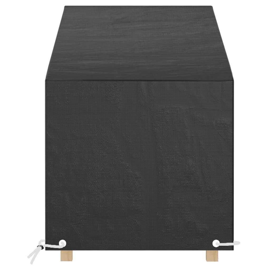 vidaXL Aurinkotuolin suojus 2 kpl 12 purjerengasta 205x75x40 cm PE hinta ja tiedot | Istuintyynyt, pehmusteet ja päälliset | hobbyhall.fi