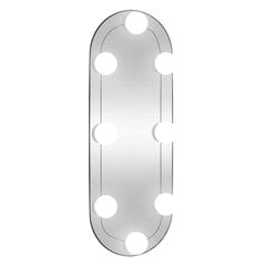 vidaXL Seinäpeili LED-valoilla 15x40 cm lasi ovaali hinta ja tiedot | Peilit | hobbyhall.fi