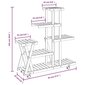 vidaXL Kukkateline pyörillä 95x25x101 cm täysi kuusi hinta ja tiedot | Kukkatelineet ja kukkapöydät | hobbyhall.fi