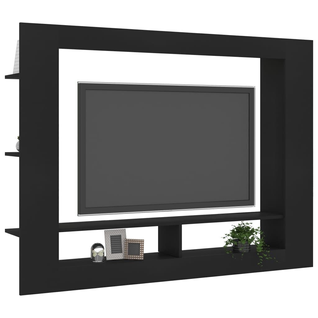 vidaXL TV-taso musta 152x22x113 cm lastulevy hinta ja tiedot | TV-tasot | hobbyhall.fi