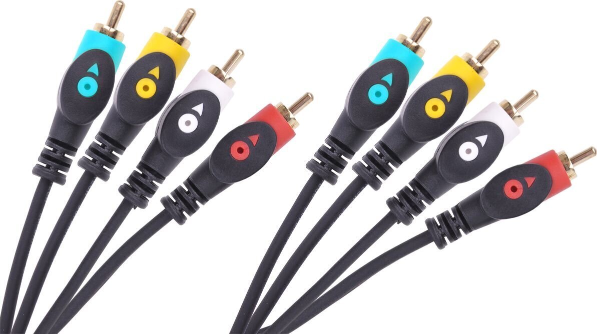 kaapeli 4rca-4rca 3 m cabletech taloudellinen hinta ja tiedot | Kaapelit ja adapterit | hobbyhall.fi