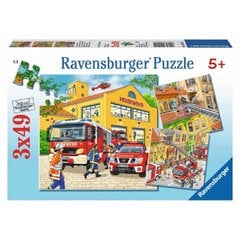 Ravensburger palapeli 3x49 kpl Palokunta hinta ja tiedot | Palapelit | hobbyhall.fi