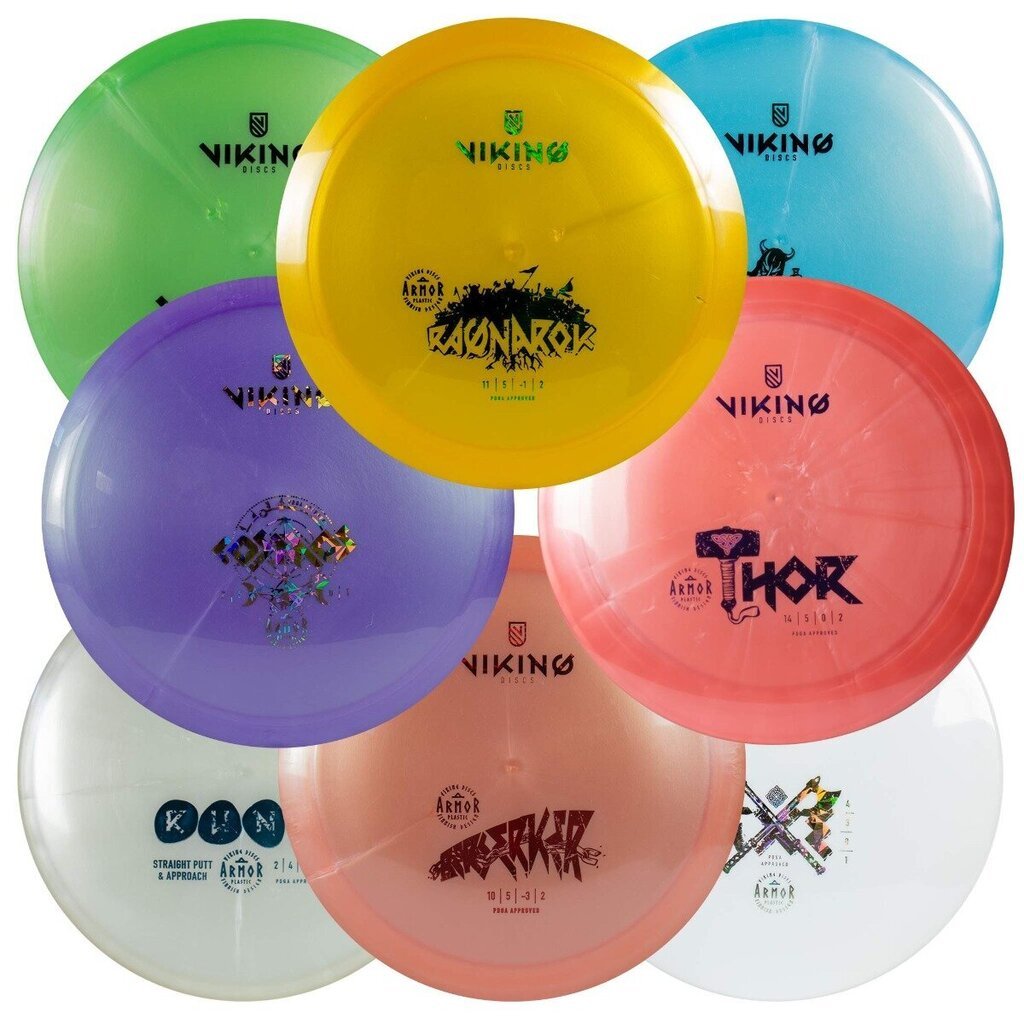 Viking Discs Armor Set, 8 kiekon setti hinta ja tiedot | Frisbeegolf | hobbyhall.fi