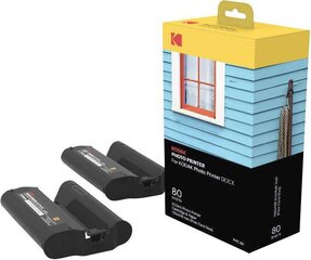 Kodak Dock -valokuvapaperi + mustekasetti, 4x6", 80 arkkia hinta ja tiedot | Kameratarvikkeet | hobbyhall.fi