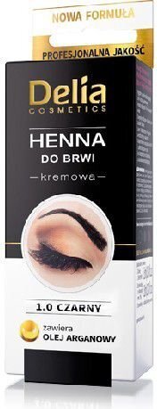 Delia Cosmetics Henna Cream kulma- ja ripsiväri 15 ml, 1.0 Musta hinta ja tiedot | Kulmavärit ja kulmakynät | hobbyhall.fi