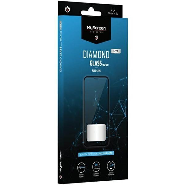 MyScreen Diamond Glass Lite Edge täysin kattava näytönsuoja, musta Apple iPhone 15 6.1" hinta ja tiedot | Näytönsuojakalvot ja -lasit | hobbyhall.fi