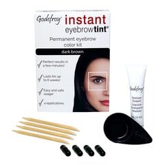 Kulmakarvojen maalaussetti GODEFROY INSTANT EYEBROW TINT, Dark Brown hinta ja tiedot | Kulmavärit ja kulmakynät | hobbyhall.fi