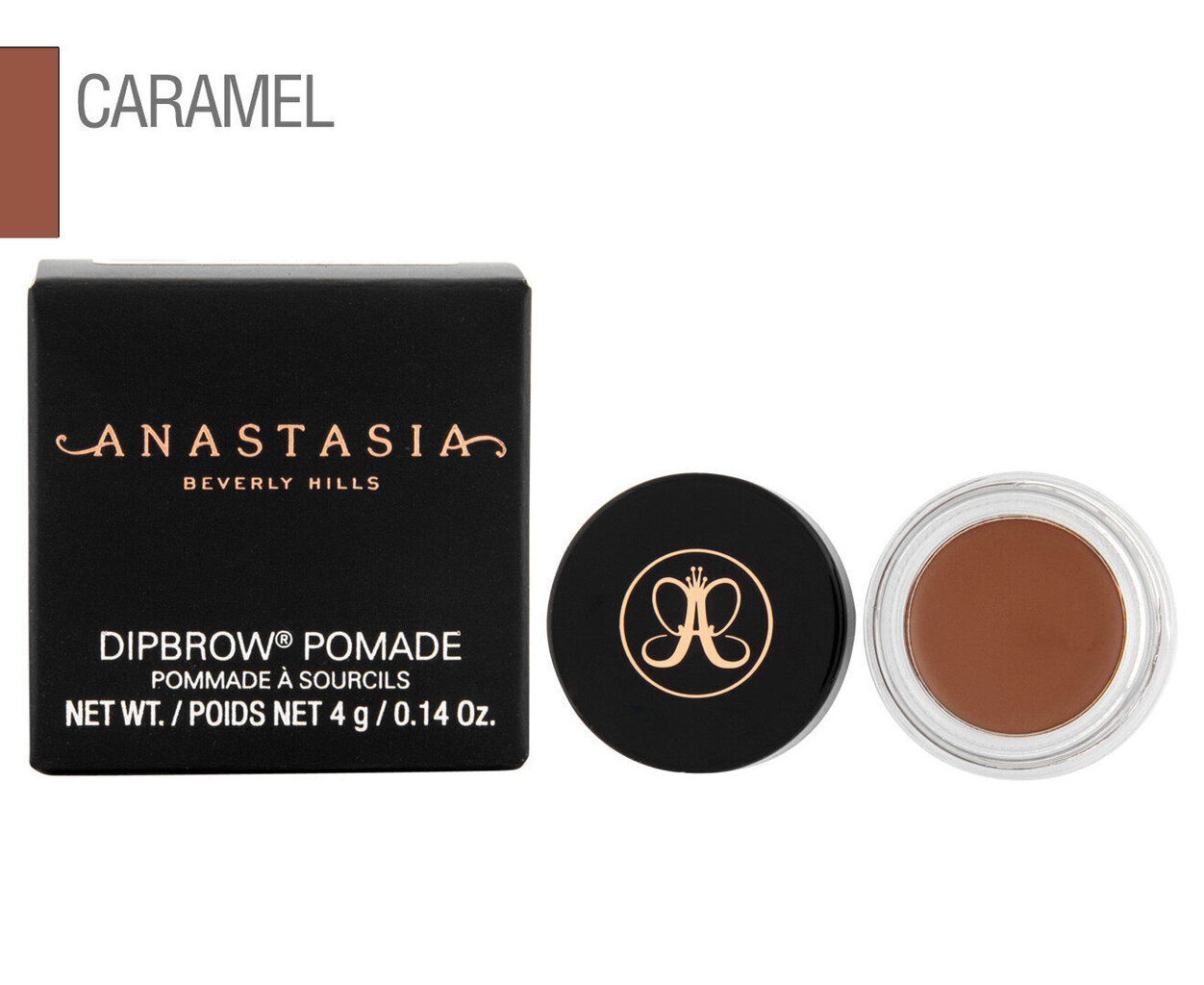 Kulmakarvoja nostattava Anastasia Beverly Hills Dipbrow Pomade, 4g, Caramel hinta ja tiedot | Kulmavärit ja kulmakynät | hobbyhall.fi