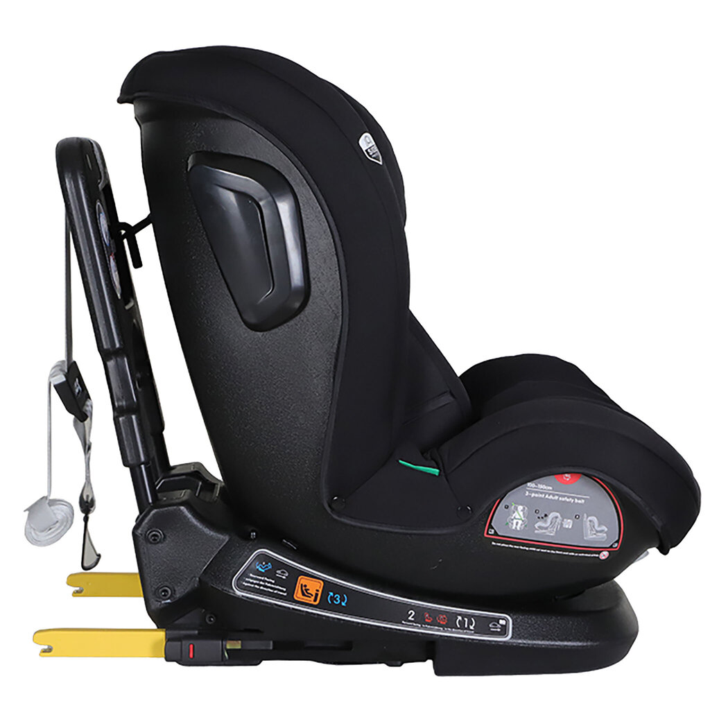 Kikid Turvaistuin Premium 40-150cm i-Size 360 ISOFIX R129, musta hinta ja tiedot | Turvaistuimet | hobbyhall.fi