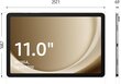 Samsung Galaxy Tab A9+ WiFi 8/128GB Silver hinta ja tiedot | Tabletit | hobbyhall.fi