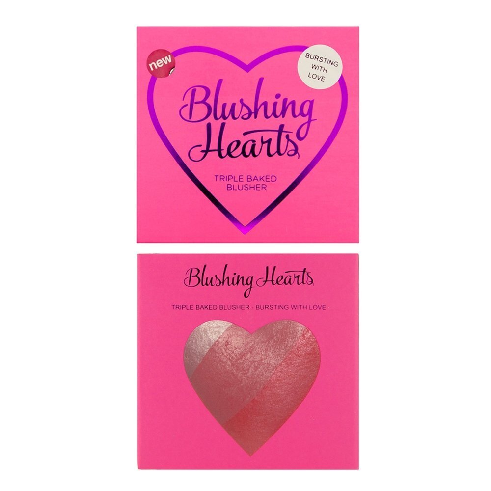 Makeup Revolution London I Heart Makeup Blushing Hearts poskipuna 10 g, Iced Hearts, Bursting With Love hinta ja tiedot | Aurinkopuuterit ja poskipunat | hobbyhall.fi