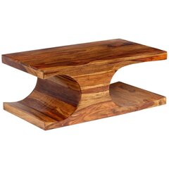 vidaXL Sohvapöytä kiinteä seesampuu 90x50x35 cm hinta ja tiedot | Sohvapöydät | hobbyhall.fi