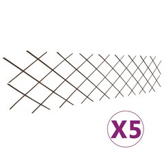 vidaXL Pajusäleikköaidat 5 kpl 180x60 cm hinta ja tiedot | Aidat ja tarvikkeet | hobbyhall.fi