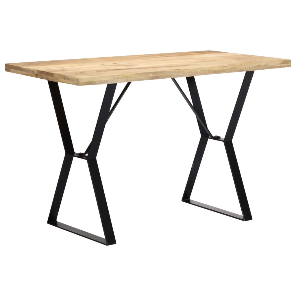 vidaXL Ruokapöytä 120x60x76 cm kiinteä mangopuu hinta ja tiedot | Ruokapöydät | hobbyhall.fi