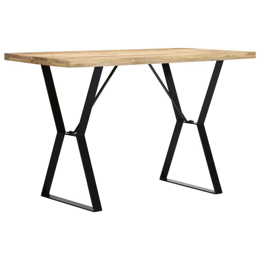 vidaXL Ruokapöytä 120x60x76 cm kiinteä mangopuu hinta ja tiedot | Ruokapöydät | hobbyhall.fi