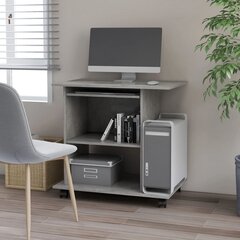 vidaXL Tietokonepöytä betoninharmaa 80x50x75 cm lastulevy hinta ja tiedot | Tietokonepöydät ja työpöydät | hobbyhall.fi