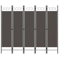 vidaXL 5-Paneelinen tilanjakaja 200x180 cm antrasiitti hinta ja tiedot | vidaXL Huonekalut ja sisustus | hobbyhall.fi