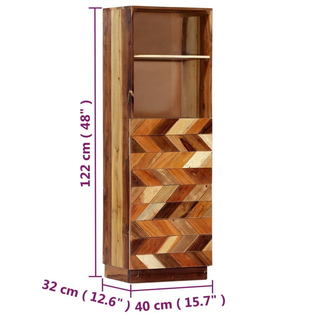 vidaXL Kaappi 40x32x122 cm täysi kierrätetty puu hinta ja tiedot | Lipastot | hobbyhall.fi