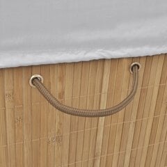 vidaXL Bambu pyykkikori suorakaiteen muotoinen luonnollinen hinta ja tiedot | Kylpyhuoneen sisustus | hobbyhall.fi