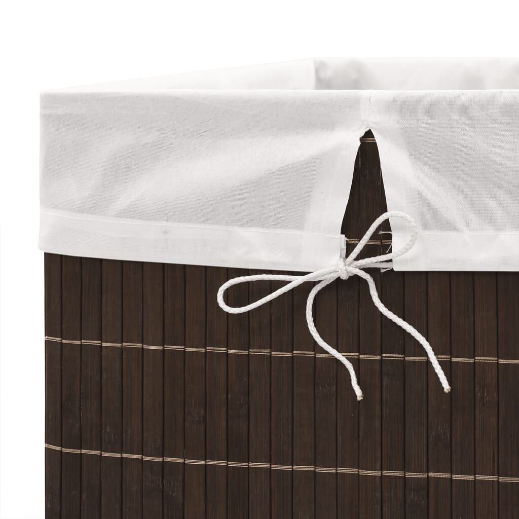 vidaXL Bambu pyykkikori suorakaide tummanruskea hinta ja tiedot | Kylpyhuoneen sisustus | hobbyhall.fi