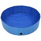 vidaXL Kokoontaitettava koiran uima-allas sininen 120x30 cm PVC hinta ja tiedot | Eläinten hoitotuotteet | hobbyhall.fi