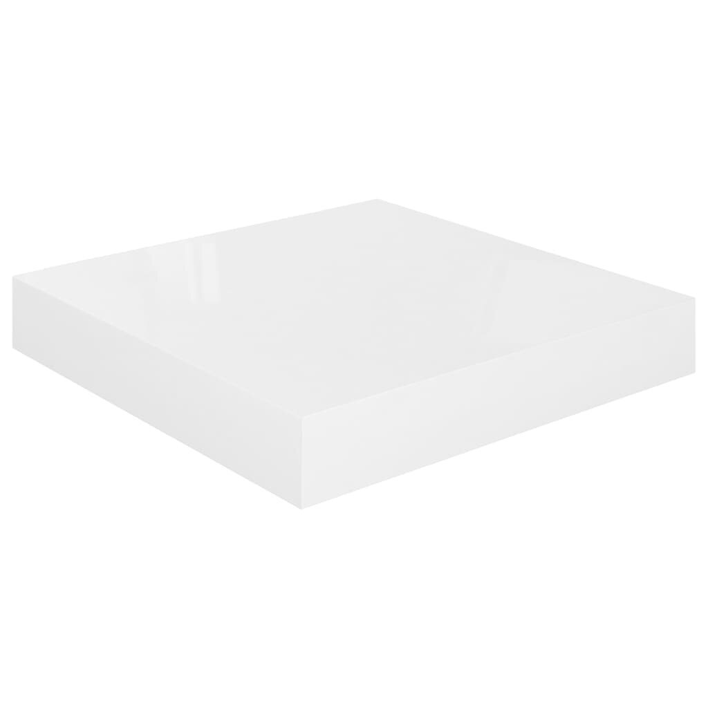 vidaXL Kelluvat seinähyllyt 4 kpl korkeakiilto valk 23x23,5x3,8 cm MDF hinta ja tiedot | Hyllyt | hobbyhall.fi