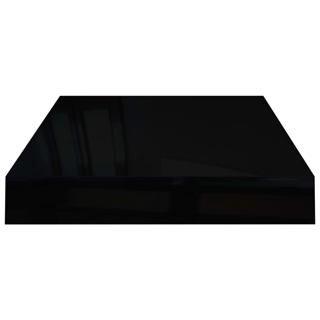 vidaXL Kelluvat seinähyllyt 4 kpl korkeakiilto musta 40x23x3,8 cm MDF hinta ja tiedot | Hyllyt | hobbyhall.fi