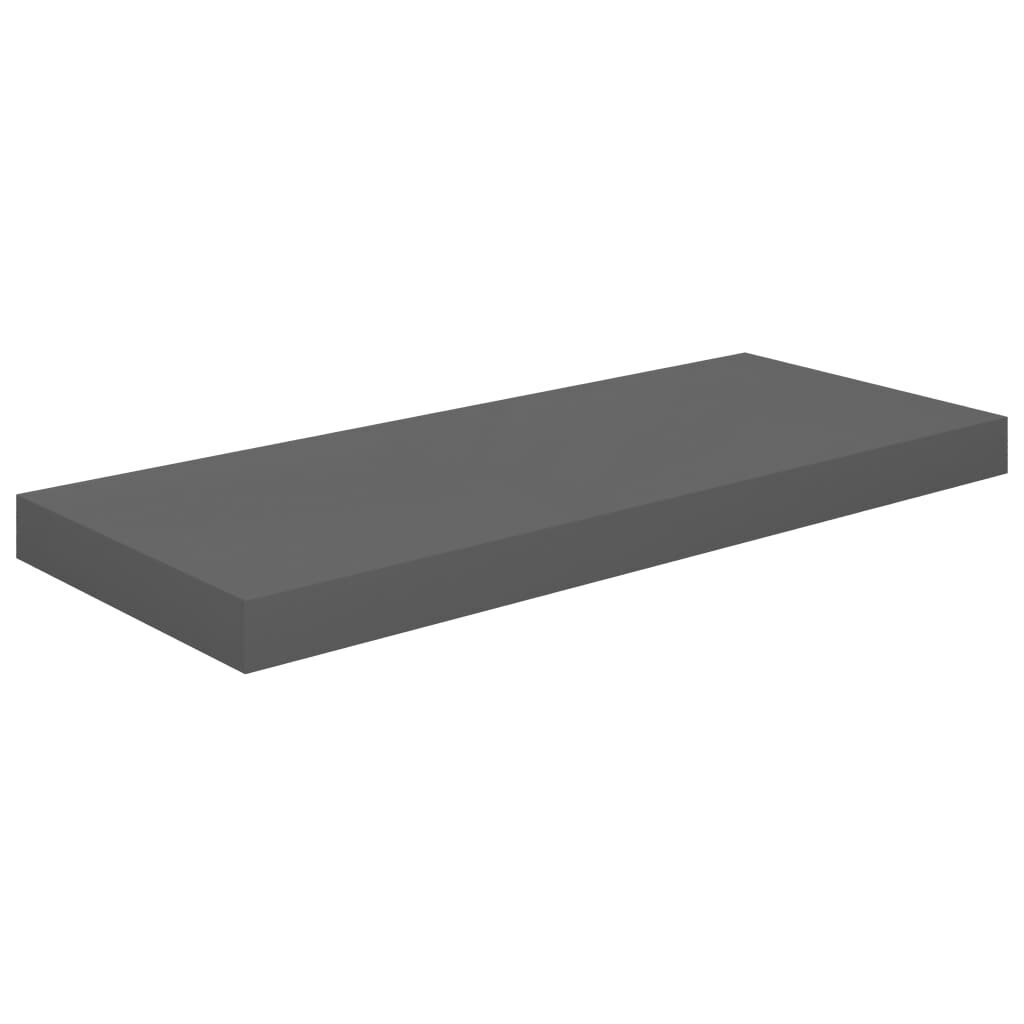 vidaXL Kelluvat seinähyllyt 4kpl kork.kiilto harmaa 60x23,5x3,8cm MDF hinta ja tiedot | Hyllyt | hobbyhall.fi