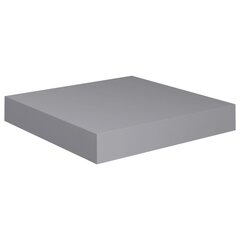 vidaXL Kelluva seinähylly harmaa 23x23,5x3,8 cm MDF hinta ja tiedot | Hyllyt | hobbyhall.fi