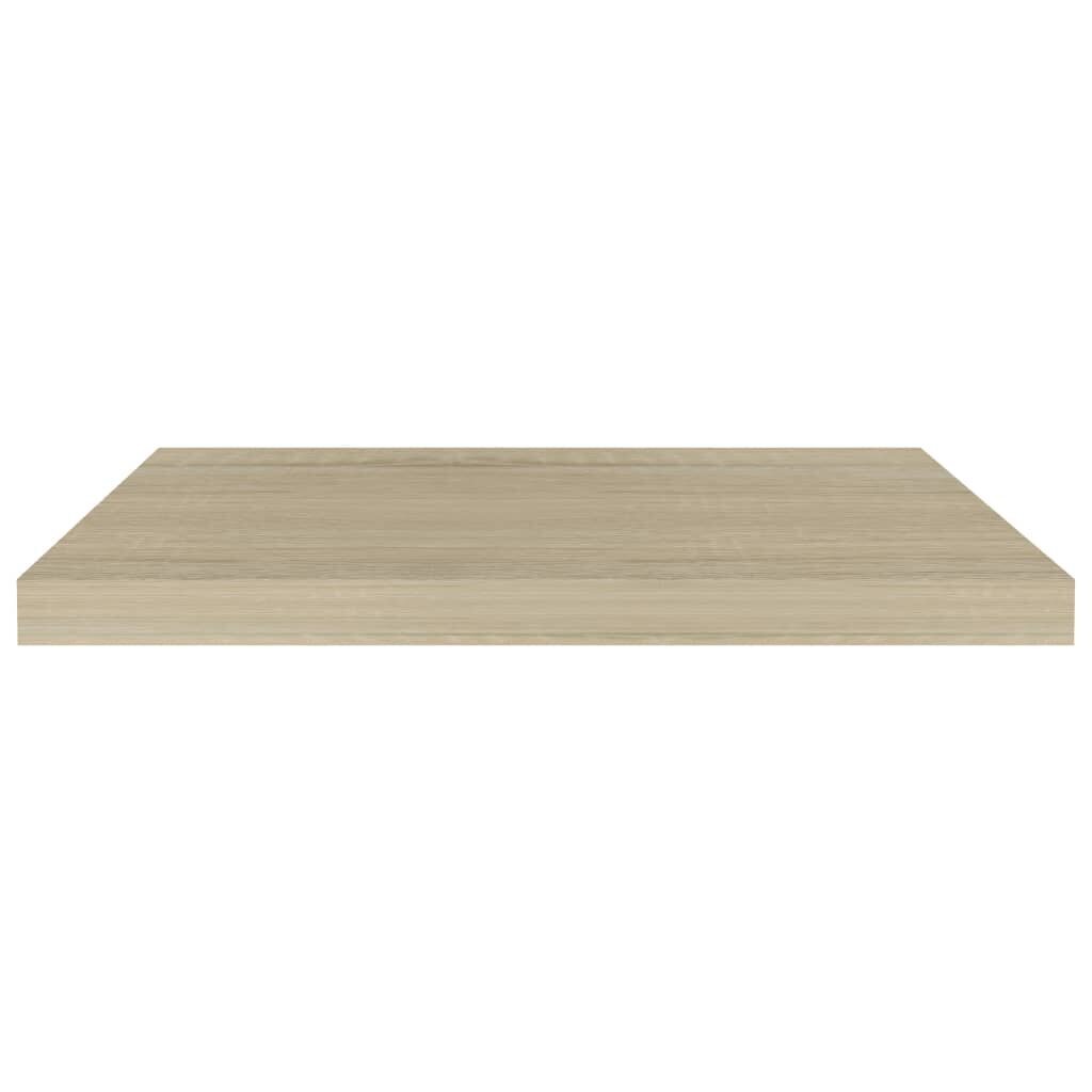 vidaXL Kelluvat seinähyllyt 2 kpl tammi 60x23,5x3,8 cm MDF hinta ja tiedot | Hyllyt | hobbyhall.fi