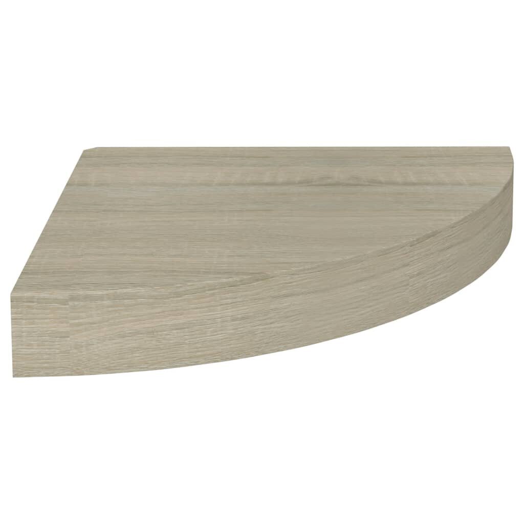 vidaXL Kelluvat kulmahyllyt 4 kpl tammi 25x25x3,8 cm MDF hinta ja tiedot | Hyllyt | hobbyhall.fi