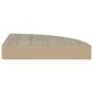 vidaXL Kelluvat kulmahyllyt 4 kpl tammi 25x25x3,8 cm MDF hinta ja tiedot | Hyllyt | hobbyhall.fi