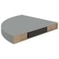 vidaXL Kelluvat kulmahyllyt 4 kpl harmaa 35x35x3,8 cm MDF hinta ja tiedot | Hyllyt | hobbyhall.fi