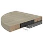 vidaXL Kelluvat kulmahyllyt 2 kpl tammi 35x35x3,8 cm MDF hinta ja tiedot | Hyllyt | hobbyhall.fi