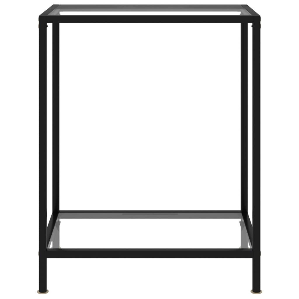 vidaXL Konsolipöytä läpinäkyvä 60x35x75 cm karkaistu lasi hinta ja tiedot | Sohvapöydät | hobbyhall.fi
