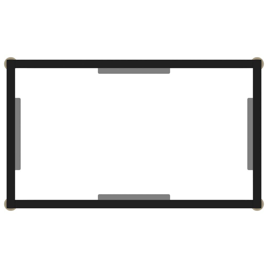 vidaXL Konsolipöytä läpinäkyvä 60x35x75 cm karkaistu lasi hinta ja tiedot | Sohvapöydät | hobbyhall.fi