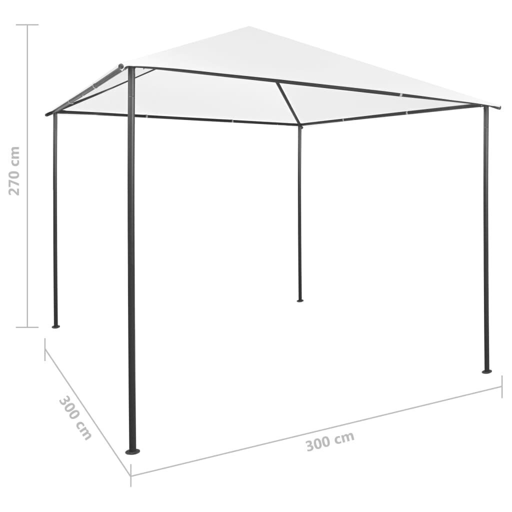 vidaXL Huvimaja 3x3x2,9 m valkoinen 180 g/m² hinta ja tiedot | Puutarhapaviljongit | hobbyhall.fi